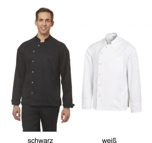 Kochjacke aus Tencel-Gewebe mit atmungsaktivem Piqué-Gewebe