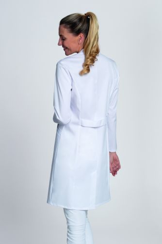 Damen-Visitemantel Stehkragen Stretch weiss