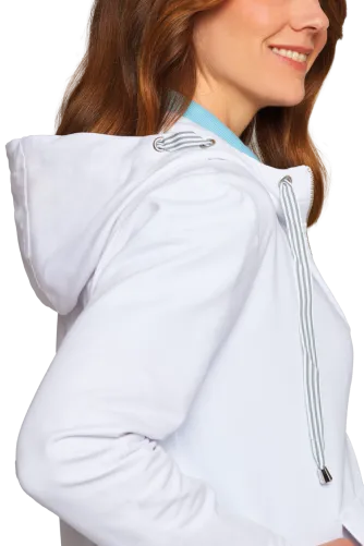 Sweatjacke Damen weiß