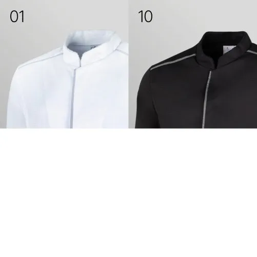 Kochhemd Materialmix mit Piqué/Tencel
